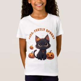 かわいい黒猫ハロウィン 🎃 Tシャツ