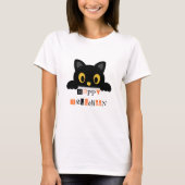 かわいい黒猫ハロウィン Tシャツ (正面)