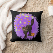 かわいい黒猫ハロウィーンスターズカボチャ幽霊たち クッション (ブランケット)