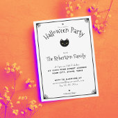 かわいい黒猫ハロウィーン招待状 招待状