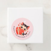 かわいい黒猫ビンテージ猫バレンタインデー フェイバータグ (インサイチュ)