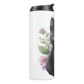 かわいい黒猫フローラ お洒落 タンブラー (回転左)