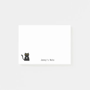 かわいい黒猫ペット動物漫画名前をカスタムするポスト ポストイット