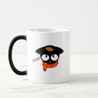 ✨かわいい黒猫マグカップ – 秋の落ち葉コーヒー✨ モーフィングマグカップ