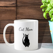 かわいい黒猫マンガのウィンキング子猫 コーヒーマグカップ