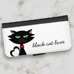 かわいい黒猫ラブホワイト GALAXY S5 ウォレットケース<br><div class="desc">私の小さな黒猫は、おもちゃやスナックの両方であるマウスのような二重の目的を愛しているので、彼女は本当にこの財布と電話ケースを1つ好き。猫の名前を追加する（あるいは自分の名前を追加する）</div>