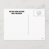 かわいい黒猫ヴァンパイアハロウィーン シーズンポストカード (裏面)