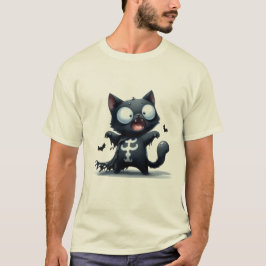 かわいい黒猫吸血鬼コウモリハロウィンステッカー ✨🐾🧛 Tシャツ