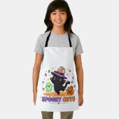 かわいい黒猫魔女ハロウィン エプロン (インサイチュ)