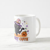 かわいい黒猫魔女ハロウィン コーヒーマグカップ (正面右)