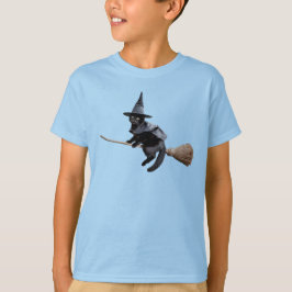 かわいい黒猫魔女 キッズ Tシャツ