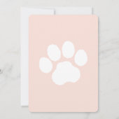 かわいい黒猫1歳の誕生日パーティー 招待状 (裏面)