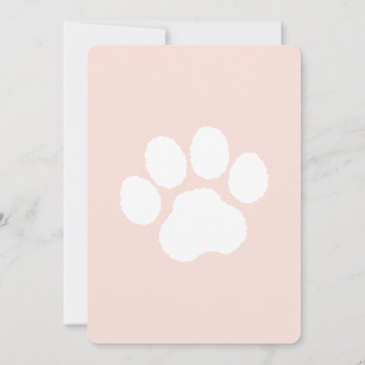 かわいい黒猫1歳の誕生日パーティー 招待状 (裏面)