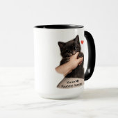 かわいい黒猫「あなたが大好きな人」マグカップ マグカップ (正面右)
