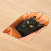 かわいい黒猫 アクリル招待状 (レイダウン)