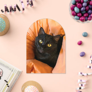 かわいい黒猫 アクリル招待状