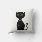かわいい黒猫 クッション (裏面)