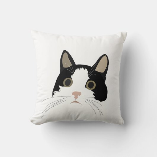 かわいい黒猫 クッション (正面)