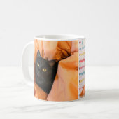 かわいい黒猫 コーヒーマグカップ (正面左)