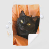 かわいい黒猫 ゴルフタオル (インサイチュ)