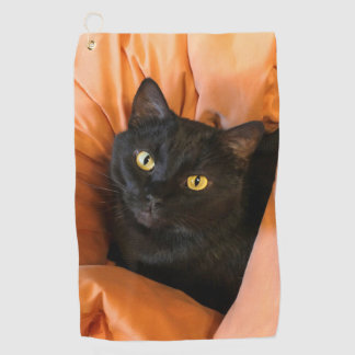 かわいい黒猫 ゴルフタオル