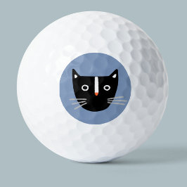 かわいい黒猫 ゴルフボール