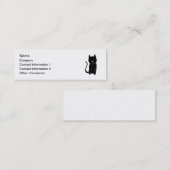 かわいい黒猫 スキニー名刺 (正面/裏面)