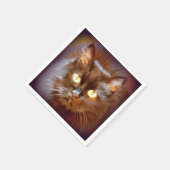 かわいい黒猫 スタンダードカクテルナプキン (角)