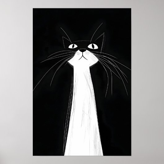 かわいい黒猫 ポスター (正面)