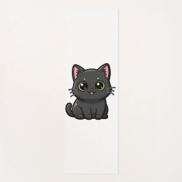 かわいい黒猫 ヨガマット