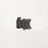 かわいい黒猫 ヨガマット (正面(横))