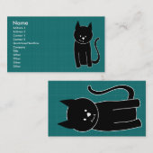 かわいい黒猫 名刺 (正面/裏面)