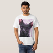 かわいい黒猫 Tシャツ (正面フル)