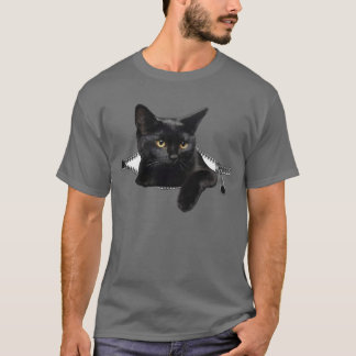 かわいい黒猫 Tシャツ