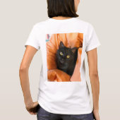 かわいい黒猫 Tシャツ (裏面)