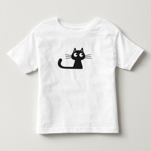 かわいい黒猫Tシャツ トドラーTシャツ (正面)