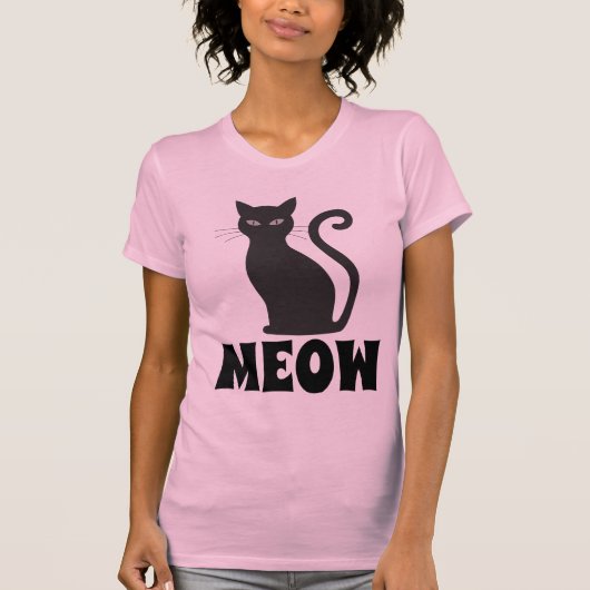かわいい黒猫Tシャツ Tシャツ (正面)