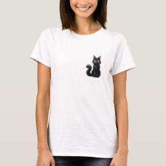 かわいい黒猫Tシャツ Tシャツ