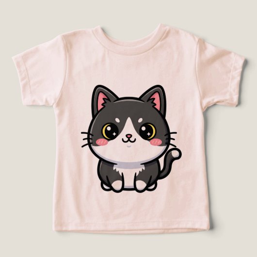 かわいい黒白かわいい子猫 (デザイン正面)