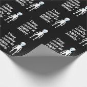 かわいい黒白エイリアンの名言 ラッピングペーパー (角)