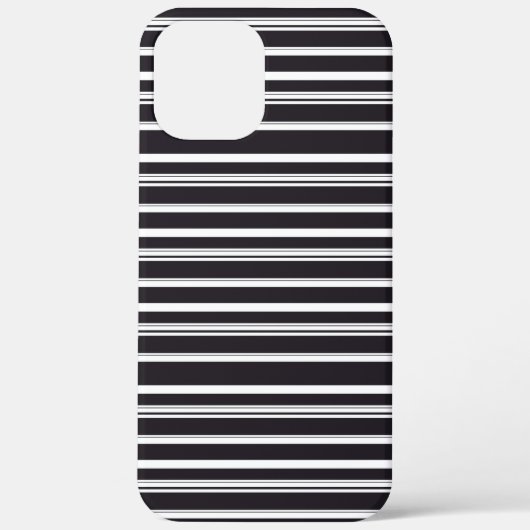 かわいい黒白ストライプ Case-Mate iPhoneケース (裏面)