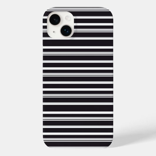 かわいい黒白ストライプ Case-Mate iPhoneケース (裏面)