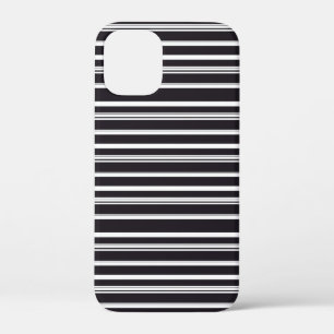 かわいい黒白ストライプ iPhone 12 MINI ケース