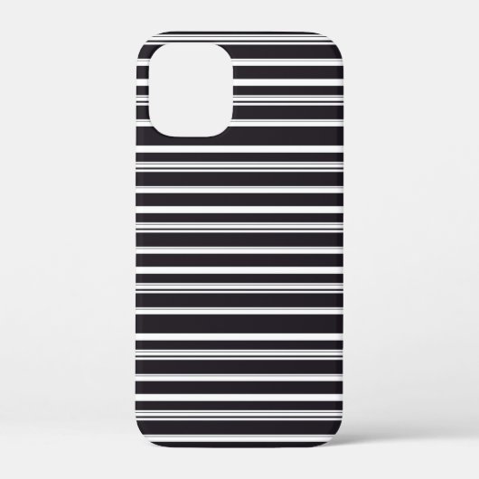かわいい黒白ストライプ Case-Mate iPhoneケース (裏面)