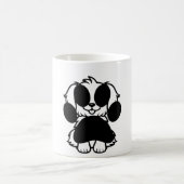 かわいい黒白犬マグカップ モーフィングマグカップ (中央)