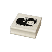 かわいい黒羊の雄羊 ラバースタンプ (スタンプ)