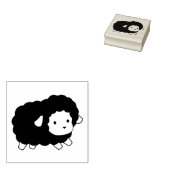 かわいい黒羊 ラバースタンプ (押印)