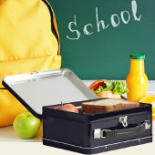 かわいい黒蛇ヘビ動物マンガグラフィック メタルランチボックス