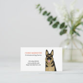 かわいい黒褐色のドイツの羊飼い犬 名刺 (スタンド正面)