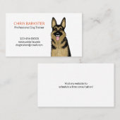 かわいい黒褐色のドイツの羊飼い犬 名刺 (正面/裏面)